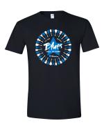 Product Description: Black Gildan Softsyle t-shirt featuring The Blues Foundation's Blues Hall of Fame circle of guitars in blueand white.</br> Guitar T-Shirt